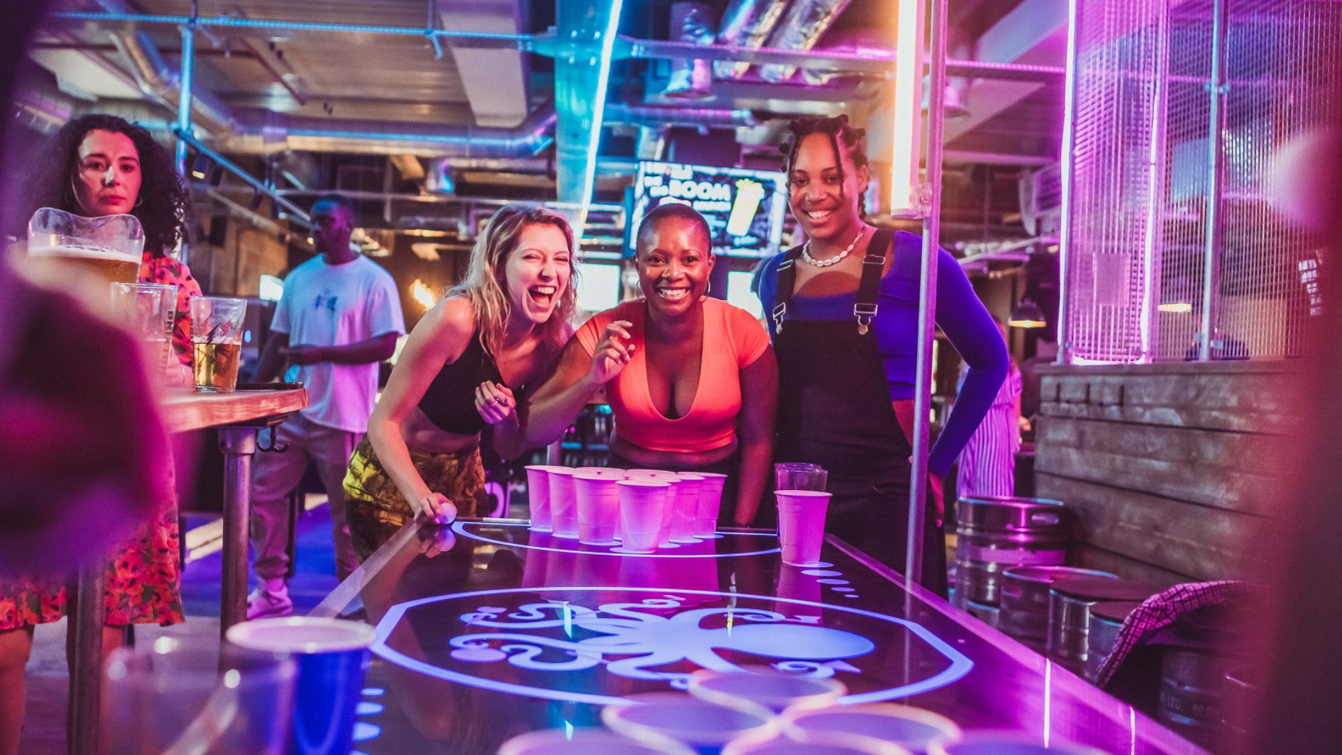 Beer Pong at Boom Battle Bar
