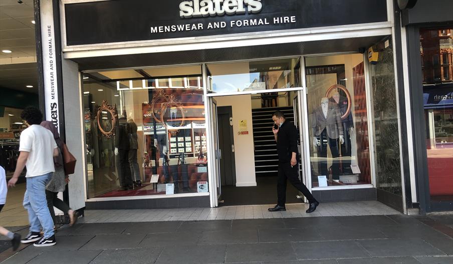 Slaters shop window