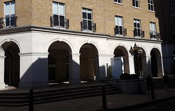 arched front of office building