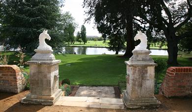 Garden gates with view down to the Thames