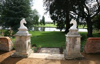 Garden gates with view down to the Thames
