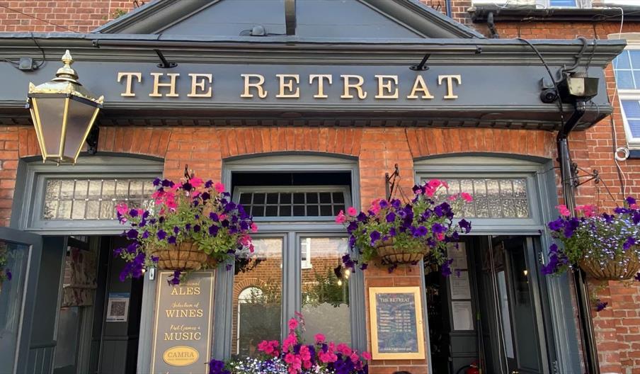 Front of The Retreat pub