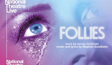 Pink and blue poster: Follies
