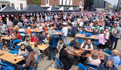 Visitors enjoying Street Eat in 2022.