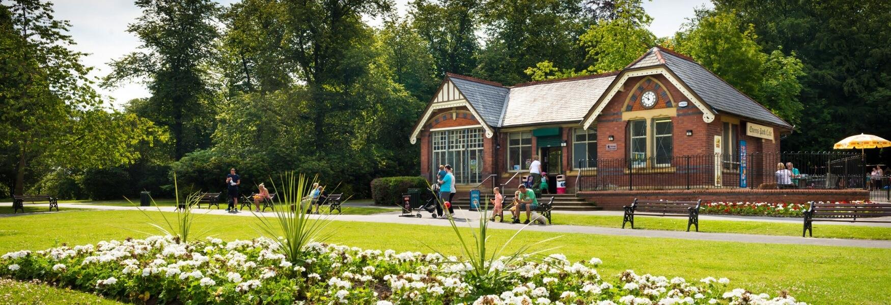 Visitors enjoying Heywood Park.