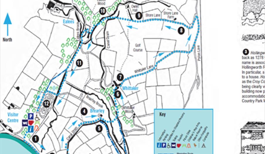 A map of the Whittaker Hollingworth Lake walk