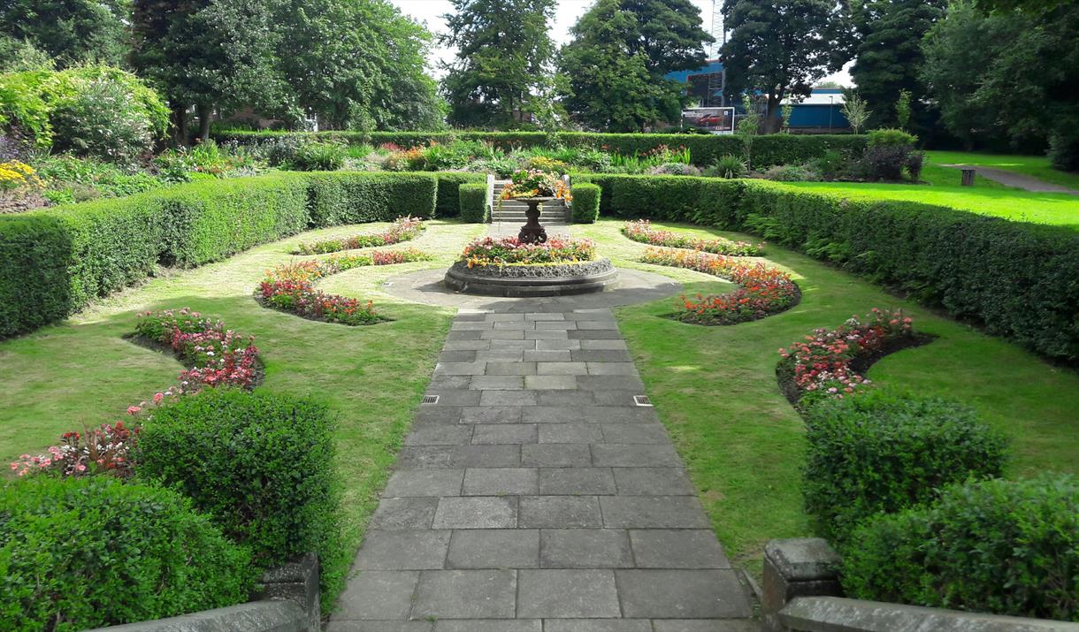 Flower beds at Denehurst Park.