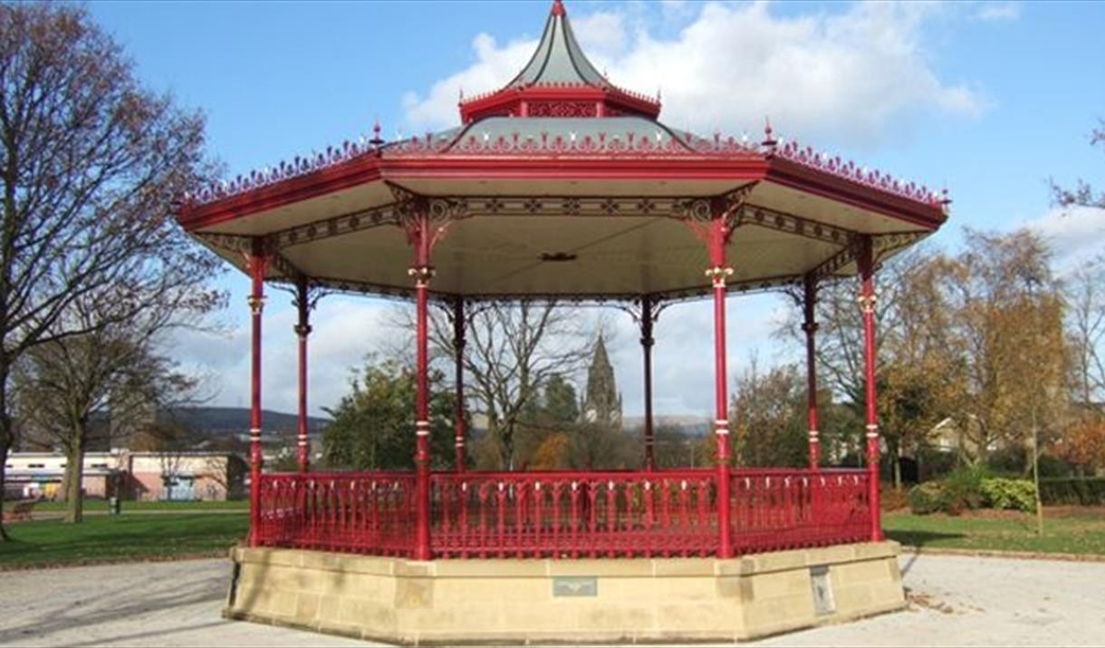 Rochdale Broadfield Park bandstand.