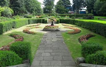 Flower beds at Denehurst Park.