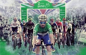 Riders at the start line.