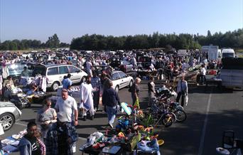 A busy afternoon at Bowlee Car Boot Sale and Market.