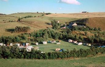 View of Hollingworth Lake Caravan Park.