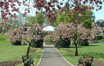 The bandstand at Hare Hill Park.