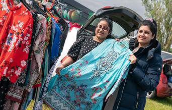 Visitors to the Bowlee Car Boot Sale and Market.