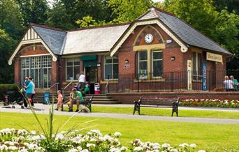 Queens Park Cafe on a sunny day.