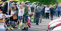 Visitors at the Bowlee Car Boot Sale and Market.