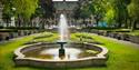 The fountain in Rochdale Memorial Gardens.