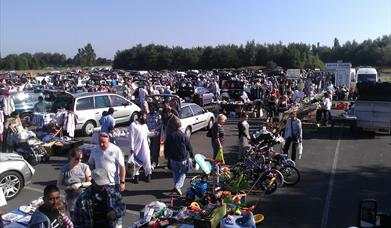 A busy afternoon at Bowlee Car Boot Sale and Market.