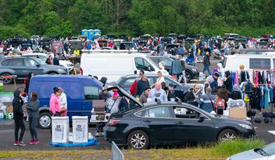 Visitors to Bowlee Car Boot Sale and Market.