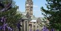 Rochdale Town Hall from Broadfield Park.