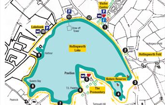 A map of the Hollingworth Lake Circular Trail