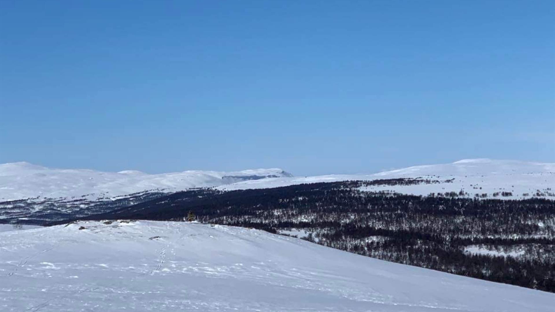 Utsikt fra Hummelfjellet på Os. Vinter