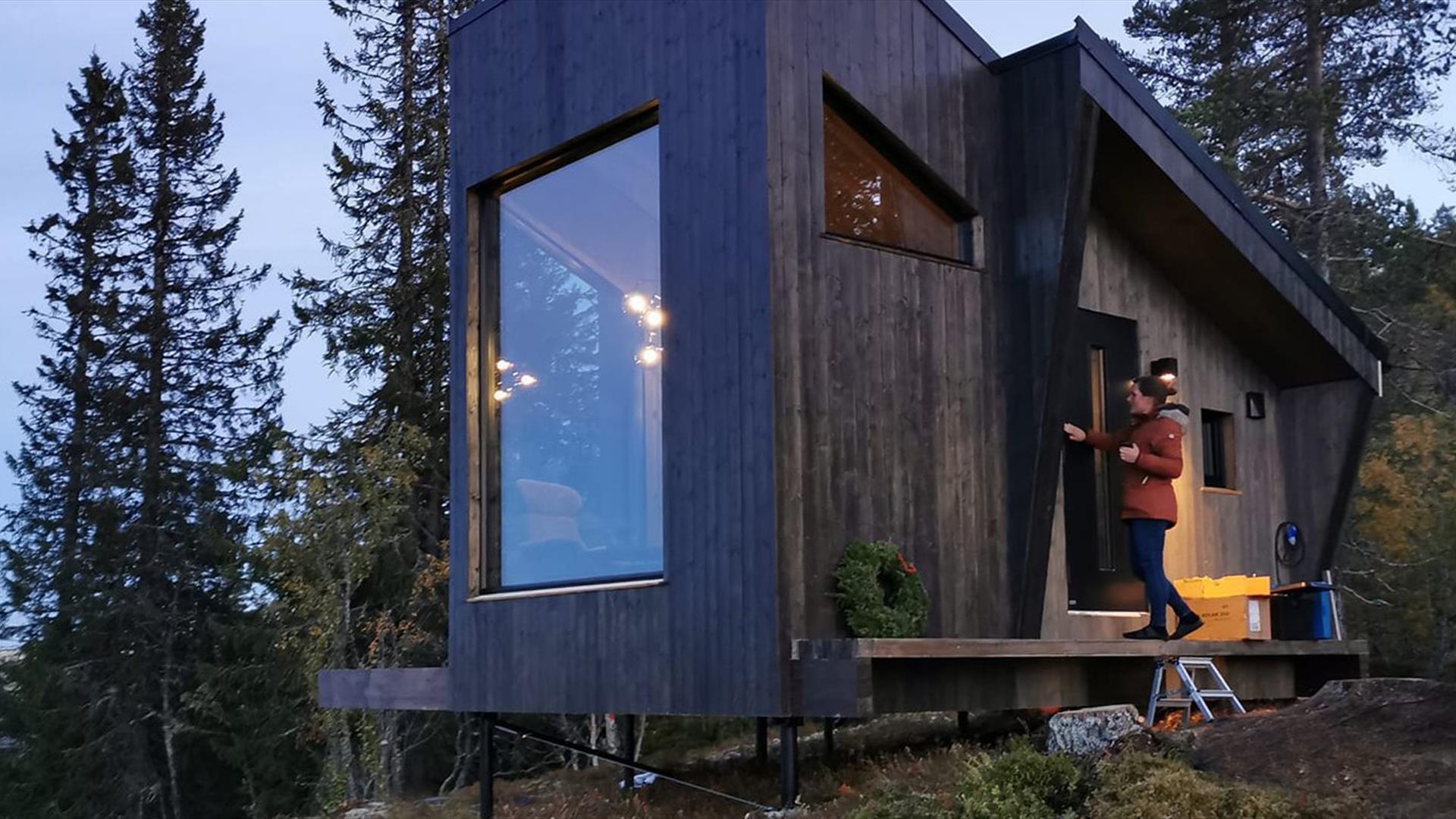 Baugsberget Fjelltopphytter er hytter i morderne design med store vinduer ut mot en fantastisk utsikt mot Alvdal