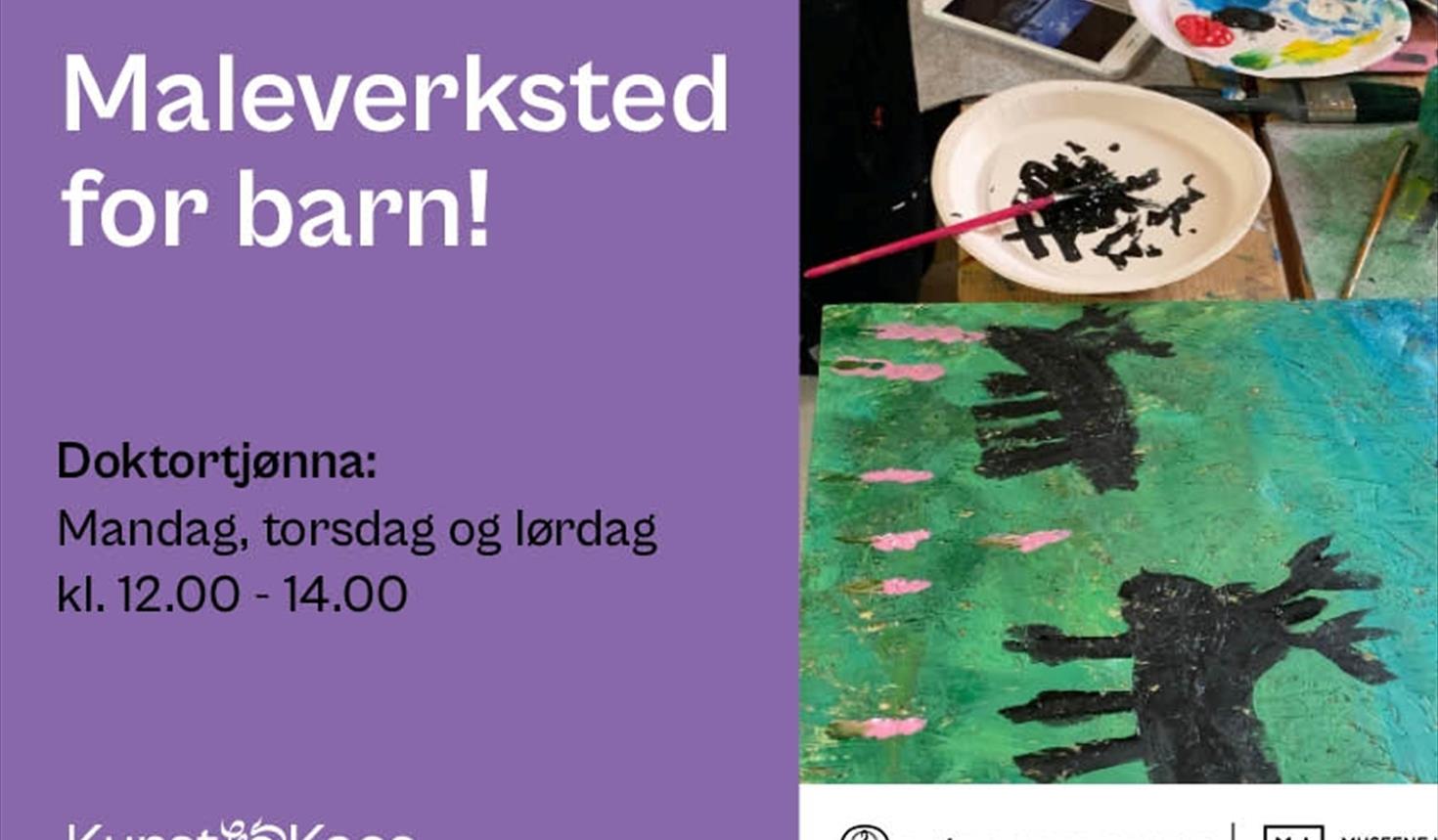 Maleverksted for barn i sommer