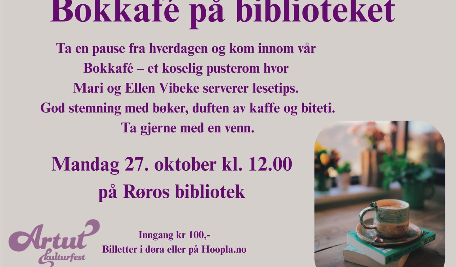 Bokkafé på biblioteket
