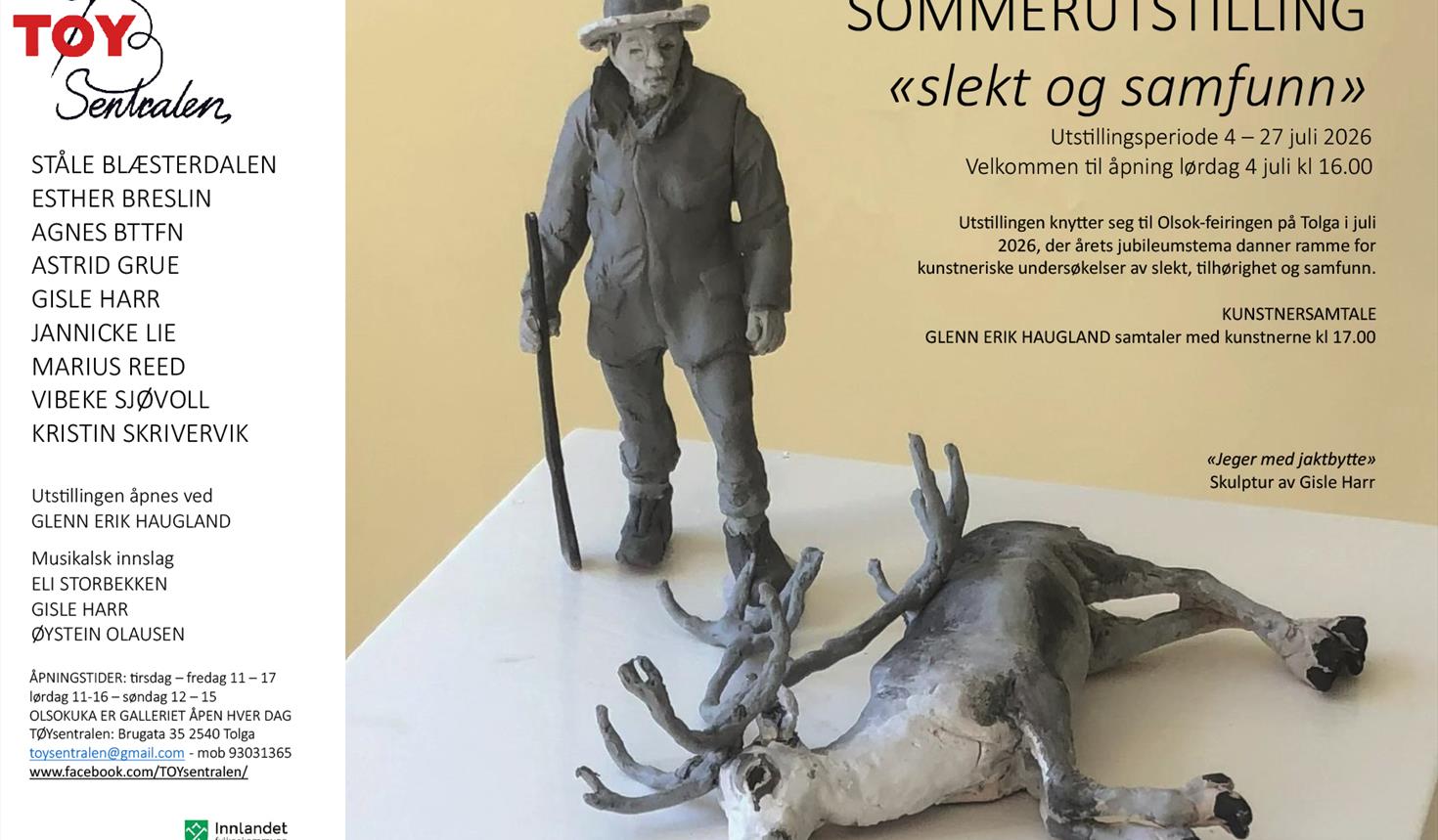 TØYsentralen viser sommerutstillingen "Slekt og samfunn"
