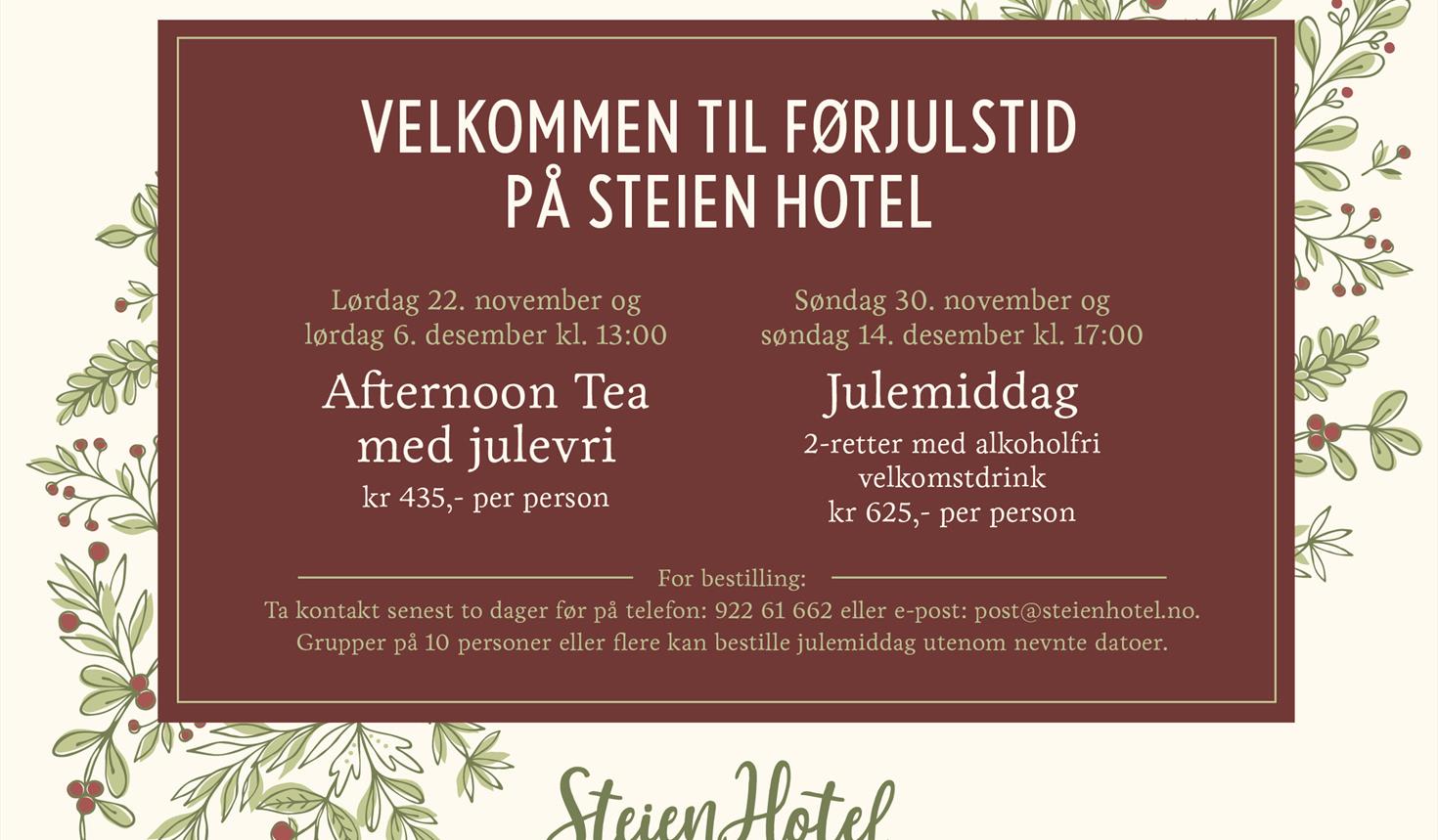 Julearrangement på Steien Hotel
