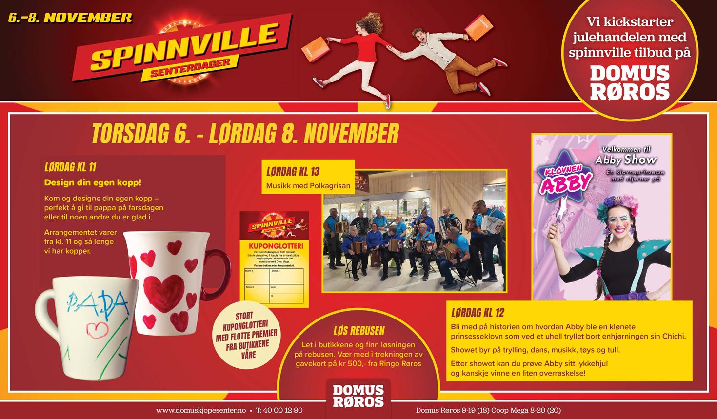 Spinnville Senterdager på Domus Kjøpesenter Røros