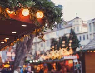 Stock image of Christmas Market stall