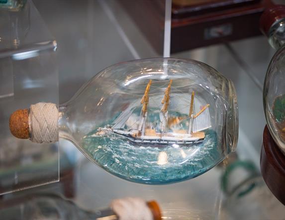 Ship in a bottle by George Bouma