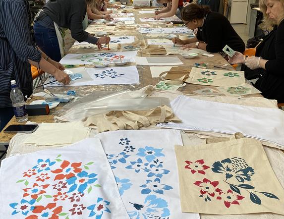 textile stencil workshop