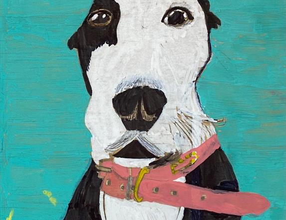 acrylic and marker on wood by Mary Ellen McCausland