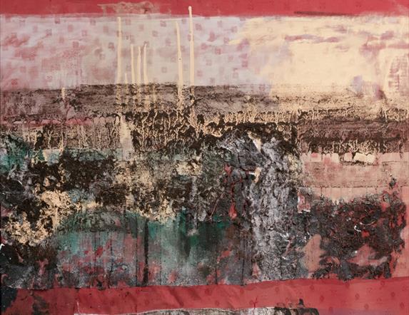 A piece of artwork depicting a bog