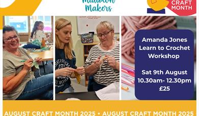 Amanda Jones's crochet classes, women crocheting.