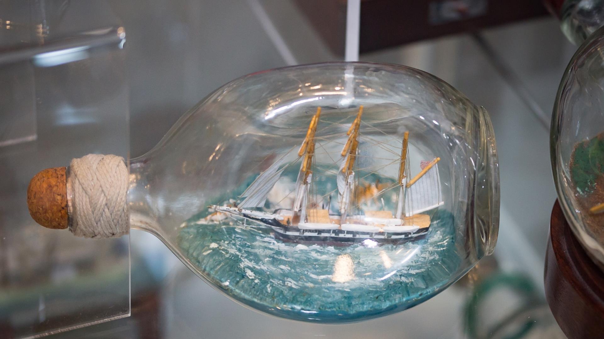 Ship in a bottle by George Bouma