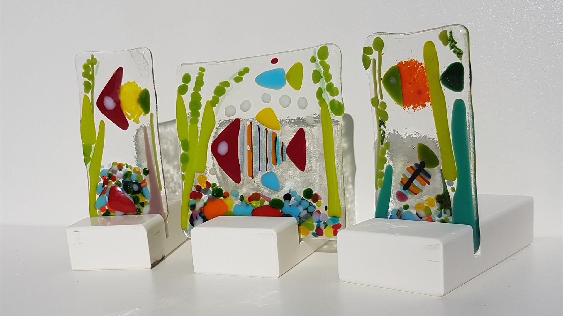 image of glass craft showing fish design