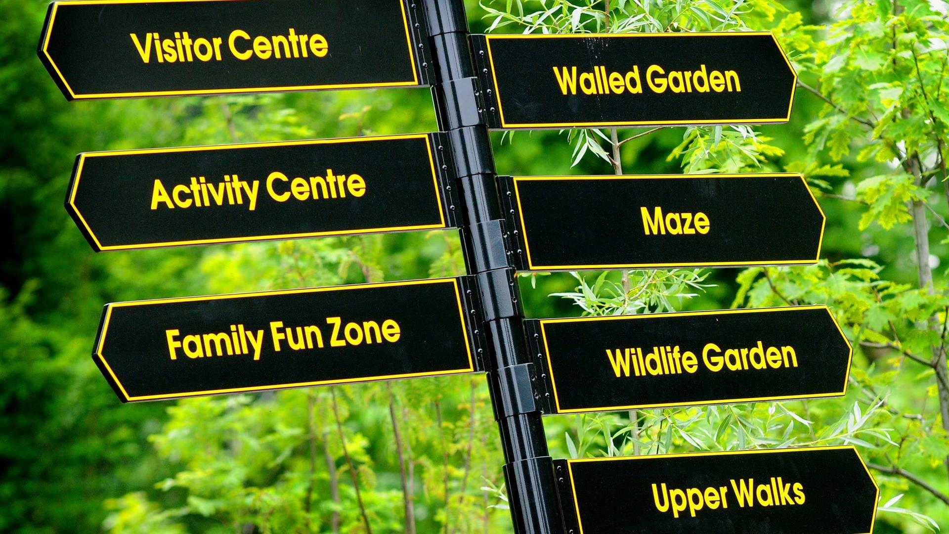 Signpost at Carnfunnock Country Park