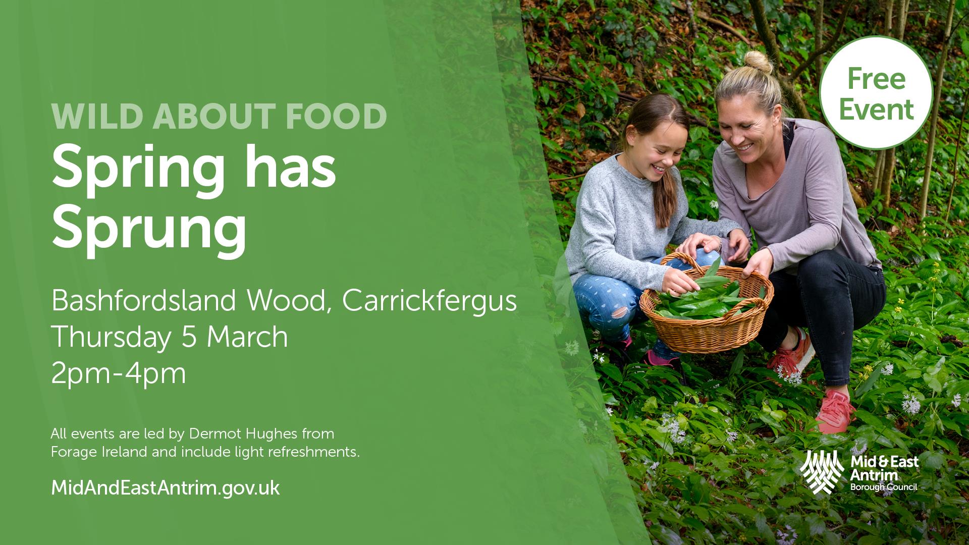 Wild About Food - Spring has Sprung, Thursday 5 March 2026,  2 - 4pm