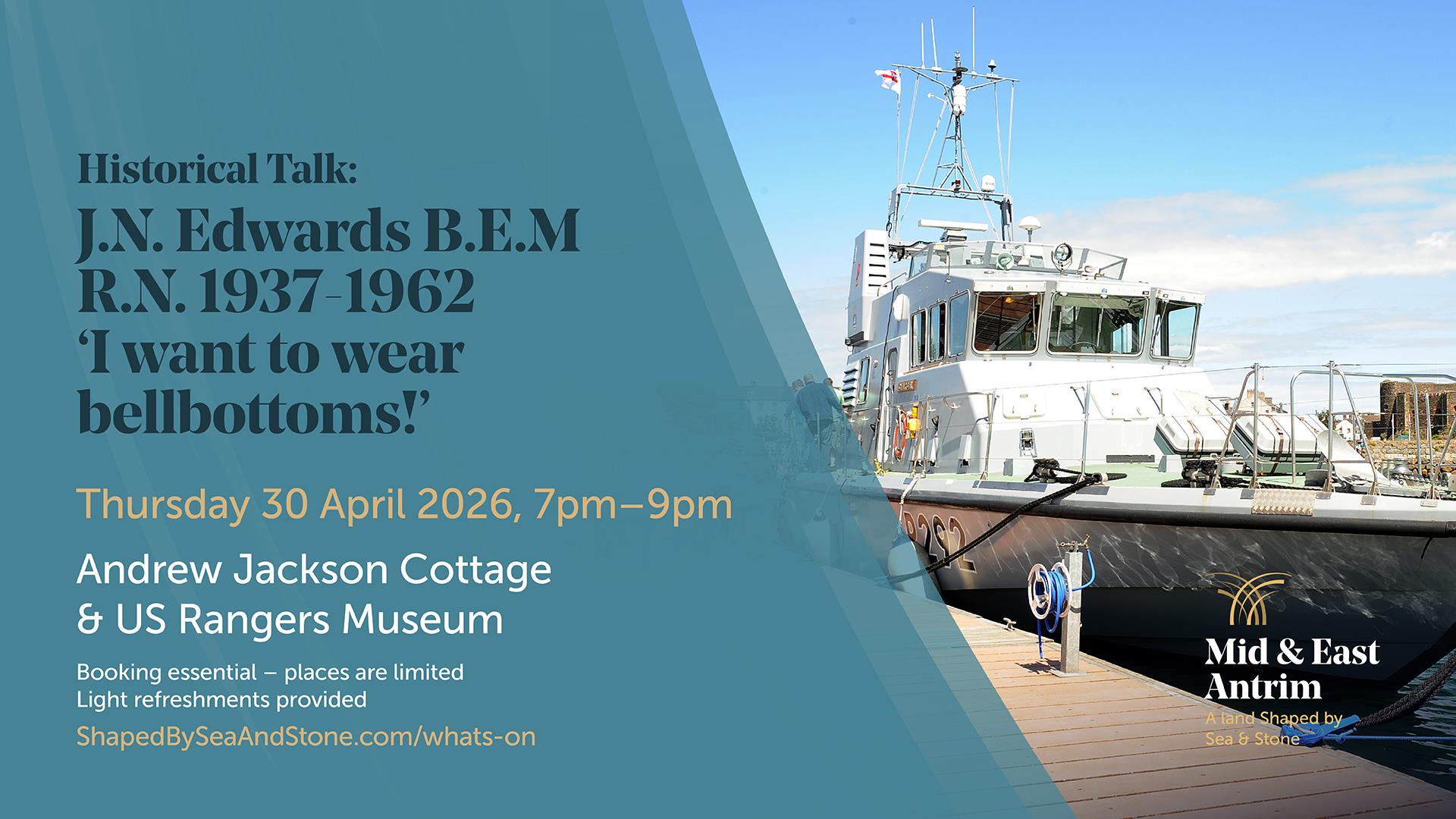 Image of Royal Navy Ship at Carrickfergus Harbour