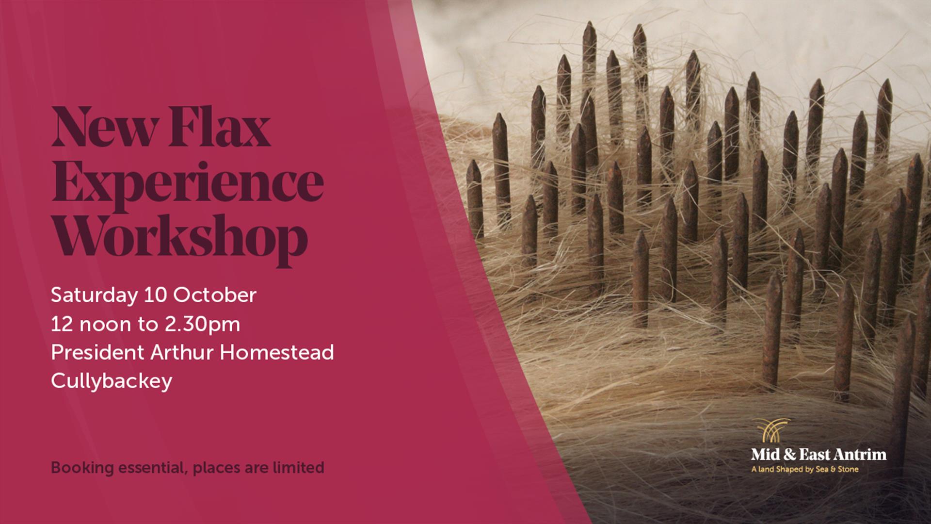 listing of event and pic of flax