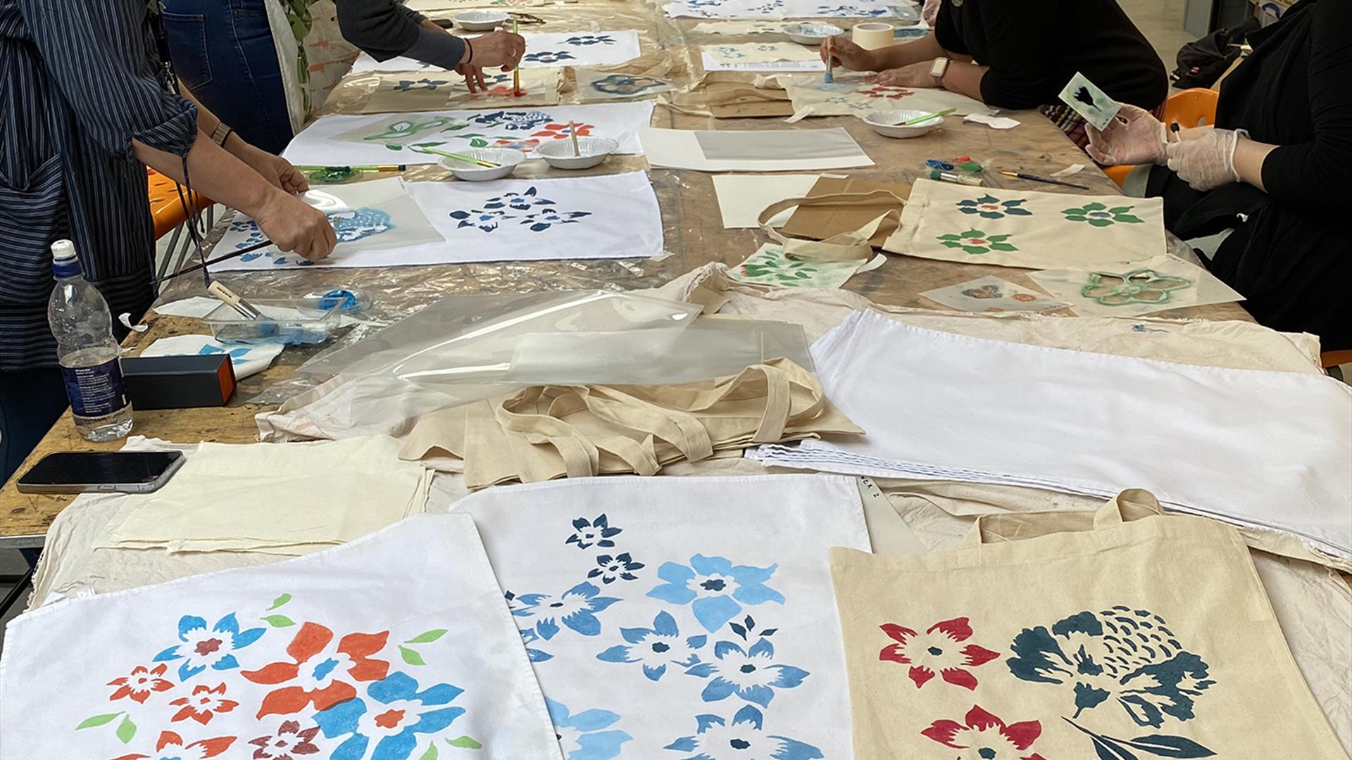textile stencil workshop