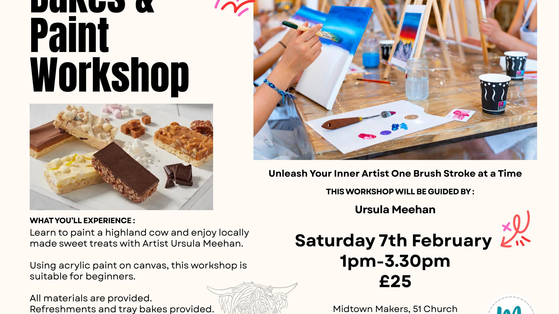 Bakes and Paint workshop poster