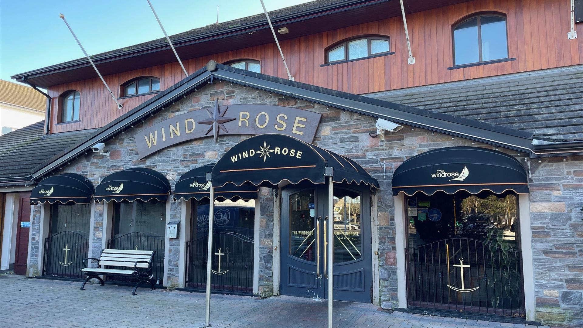 Front entrance of the Wind Rose Bar and Bistro