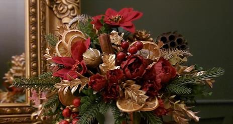 Floral Christmas Table Arrangement