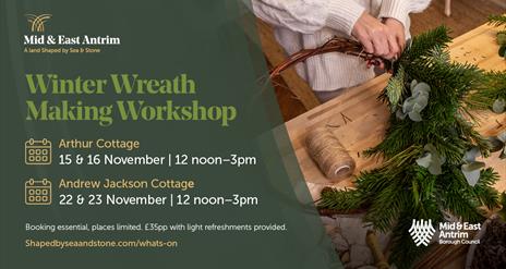 Images shows craft activity in relation to making a wreath