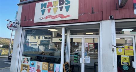 Exterior of Mauds Ice Cream Parlour Larne